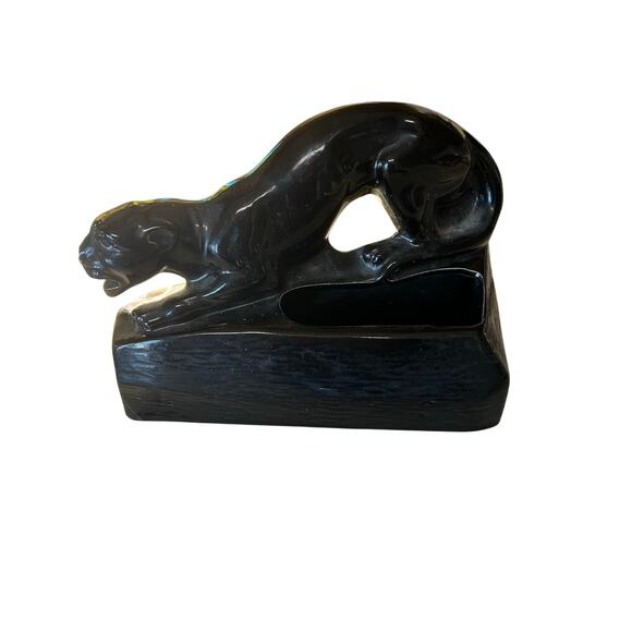 Vintage 1950's Crouching Black Panther Light 8" Long‎ x 7" tall - Picture 1 of 9